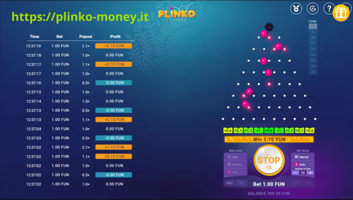3D design of modern Plinko game
